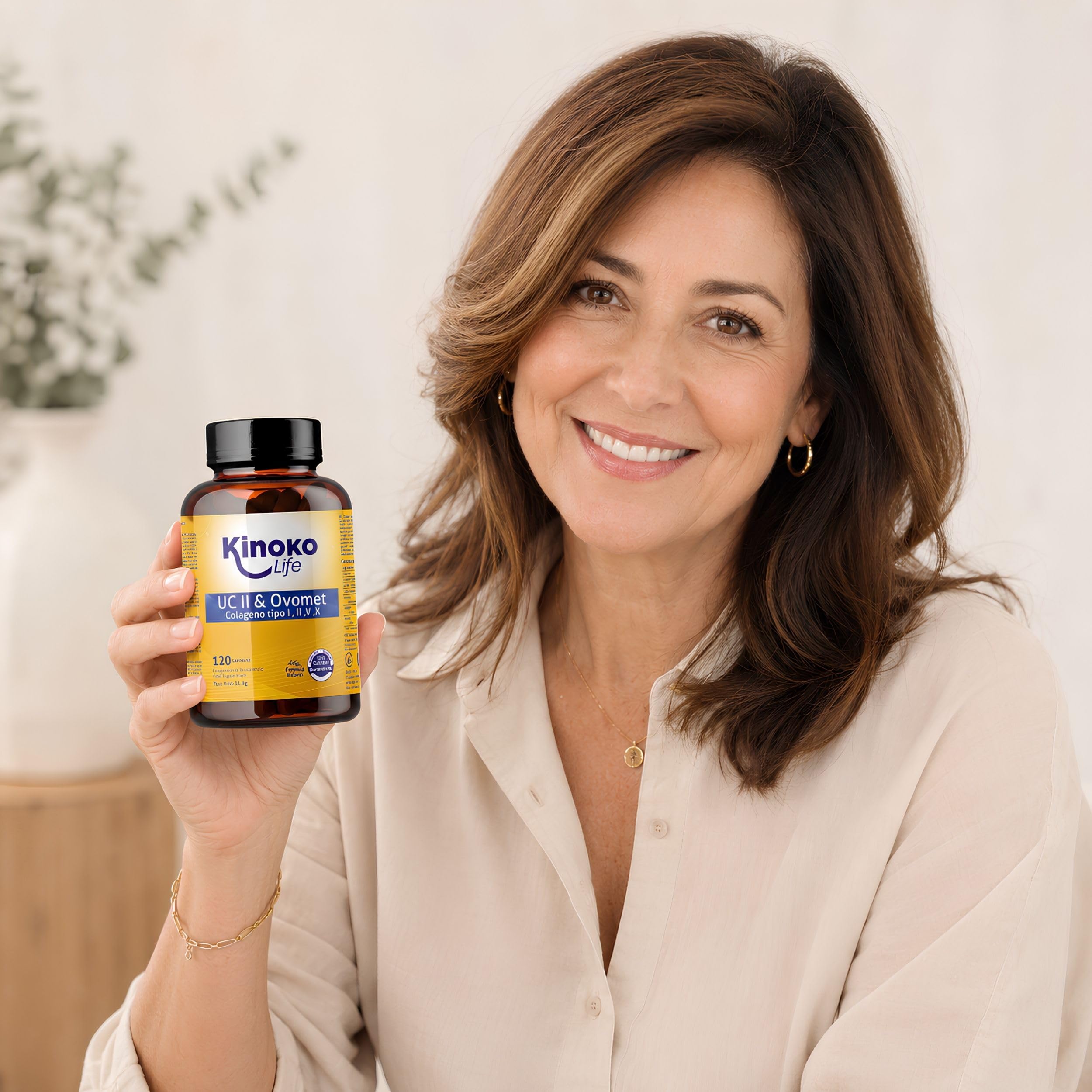 Colágeno Tipo 2 UC II y Ovomet 120 Cápsulas con Ácido Hialurónico, Vitamina C, Boswellia, Jengibre y Silicio