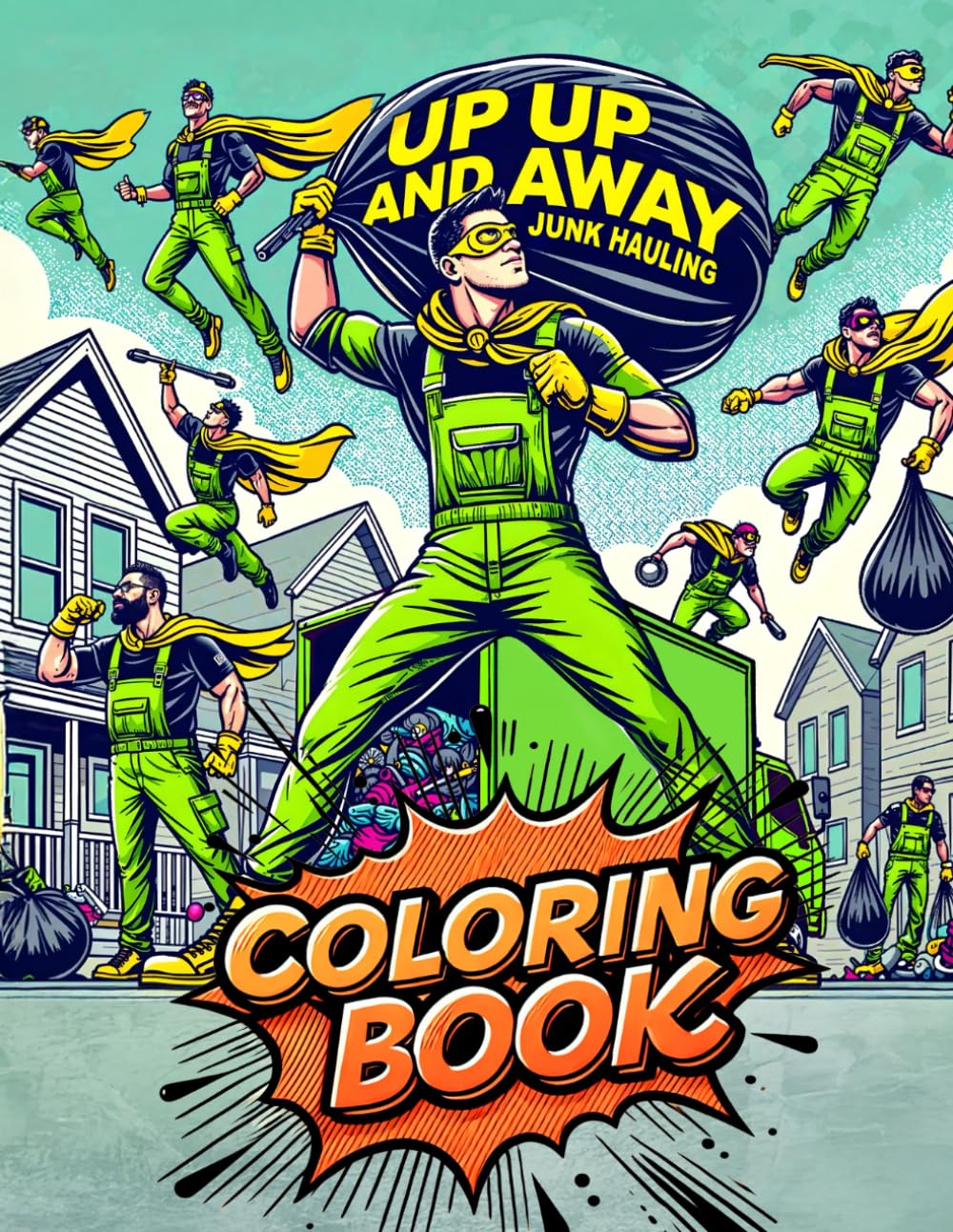 Up Up and Away Junk Hauling - Coloring Book: Call in the Superheroes!