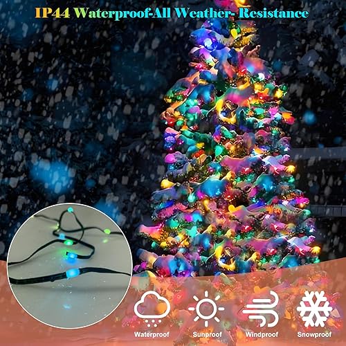 Miniatura 5 de Luces para árbol de Navidad  200 luces LED de 6.6 pies x 10 cuerdas multicolor, interior y exterior, control remoto y aplicación inteligente y