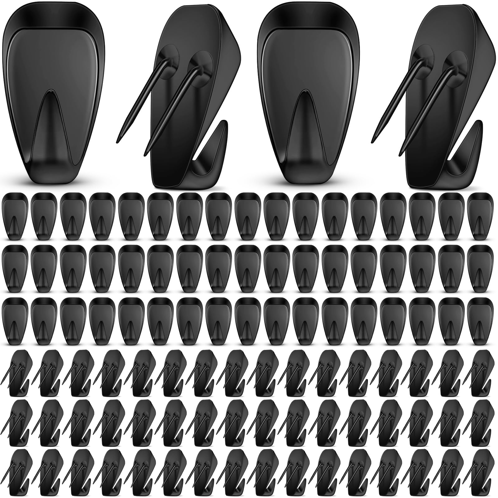 Photo 1 of Pelopy Cubicle Hooks Fabric Panel Wall Hooks Cubicle Clips Bulk Cubicle Coat Hook Cubicle Picture Hangers for 40 Lbs Office Home Kitchen Room Board Hanging Supplies, 100 Pieces(Black)