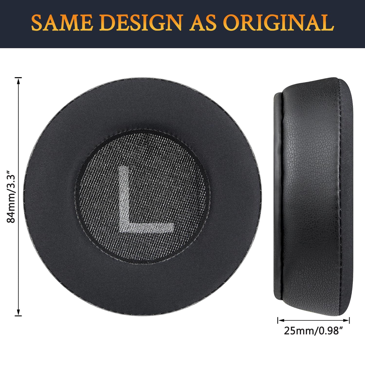 SOULWIT 80mm Cooling Gel Earpads Replacement for AKG Pro Audio K175 Headphones, Ear Pads Cushions with Ice Silk Fabric - Image 4