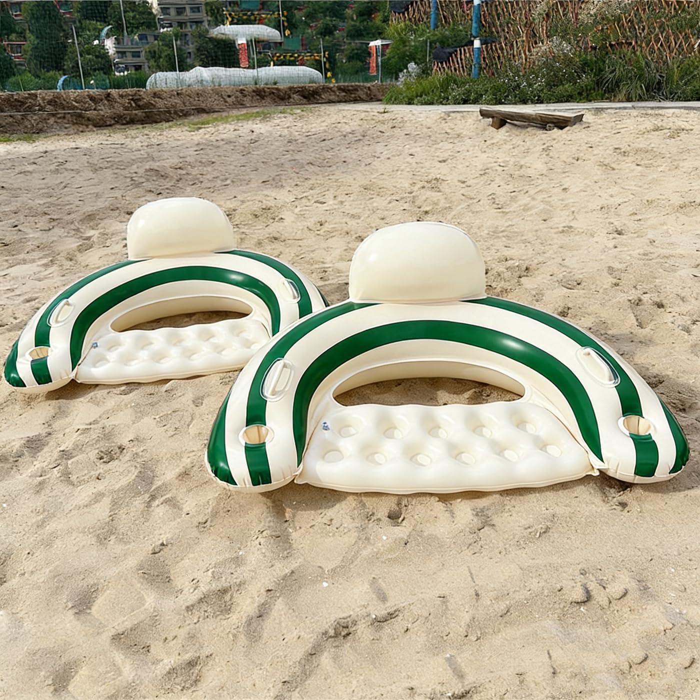 2PCS Pool Swim Ring Inflatable Pool Floats Water Fun Large Adult Swimming Pool Float for Beach Lake Summer Holiday Beach Party