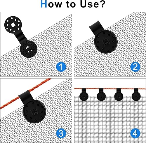 Miniatura 6 de KEXINGTUO Clips de plástico para tela de sombra, tela reutilizable resistente al agarre, para camping, toldo resistente al viento, red de jardín,