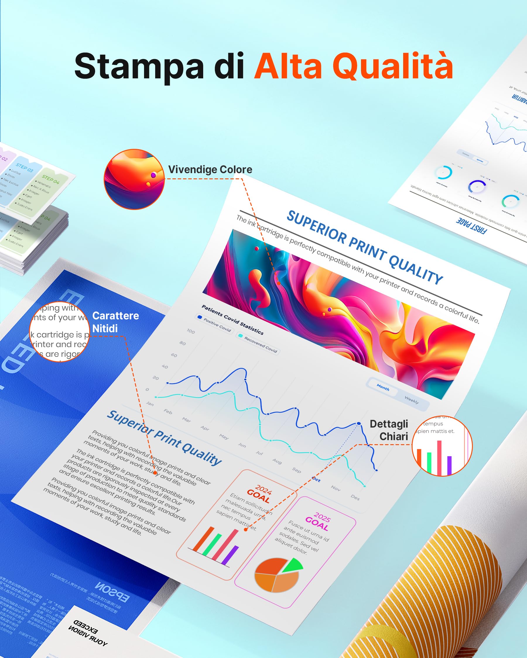 Glliter 302 XL Rigenerate per HP 302 302XL Cartucce d'inchiostro Sostituzione per HP Officejet 3830 3834 4650 4651 per DeskJet 1110 2130 2134 3630 3632 per Envy 4520 4521 (Nero Tricromia, 2-Pack)