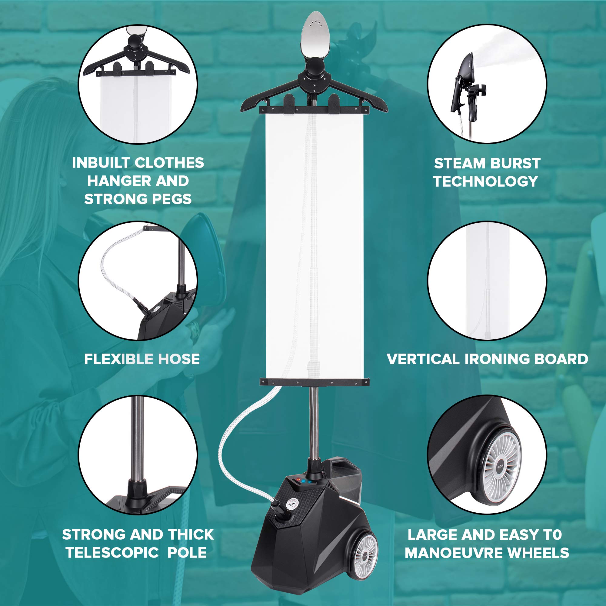 fridja high pressure clothes steamer f1500