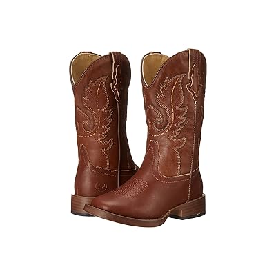 Roper Kids Texson Faux Leather (Toddler/Little Kid) Cowboy Boots Brown