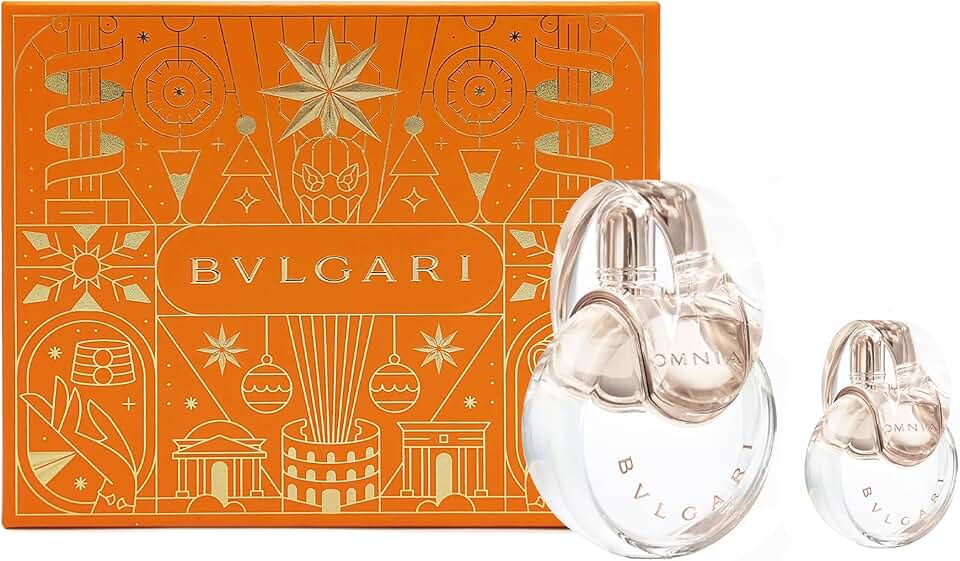 Bvlgari Omnia Crystalline Spray EDT de 100 ml, EDT Spray feminino 14,2 g, conjunto de presente de 2 peças