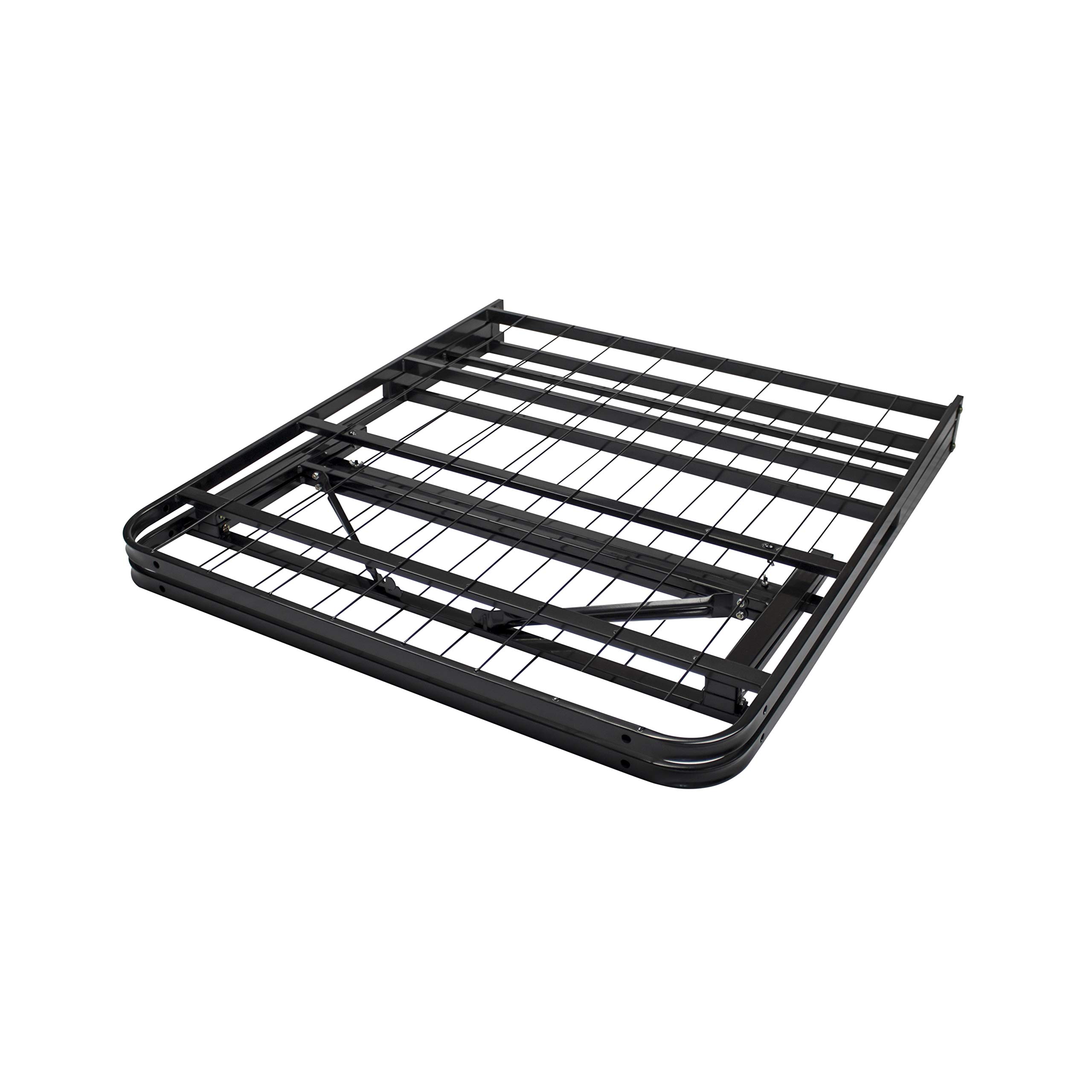 i-flair Klappbett Metall 90x200 cm Letto in Schwarz – Faltbares Gästebett mit stabilem Rahmen & Stauraum – platzsparendes Metallbett für Gäste, langlebiges Faltbett, klappbar & leicht zu verstauen