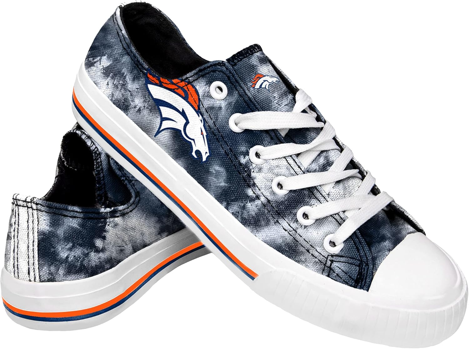 FOCO Women's NFL Team Logo Ladies Fashion Glitter Low Top Canvas Sneakers Shoes Dallas Cowboys Shoes-10/XXL