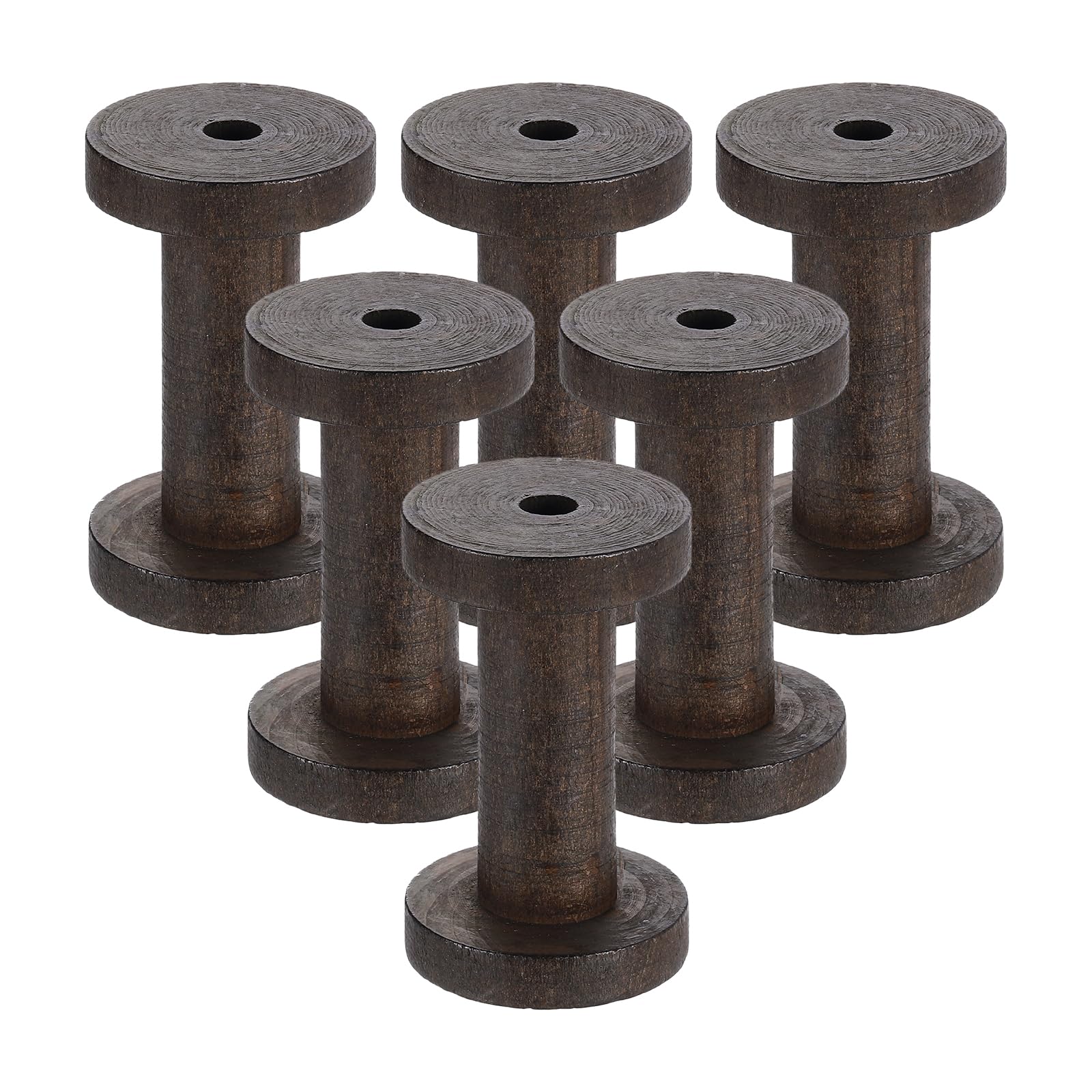Carretes de madera sin terminar uxcell bobinas de hilo vacías para manualidades de bordado