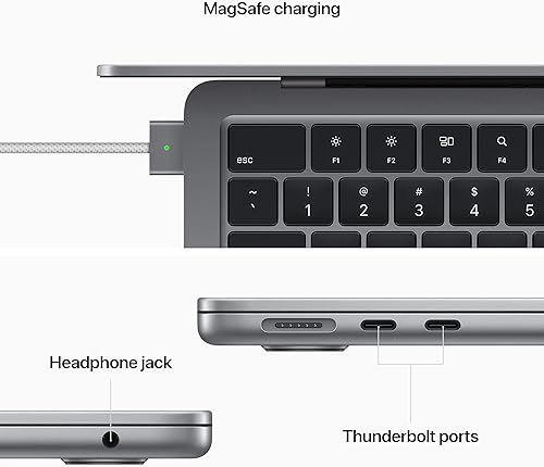 Miniatura 63 de Apple Laptop MacBook Air 2022 con chip M2, 13.6 pulgadas, 8 GB de RAM, 512 GB de almacenamiento SSD, medianoche (renovado)