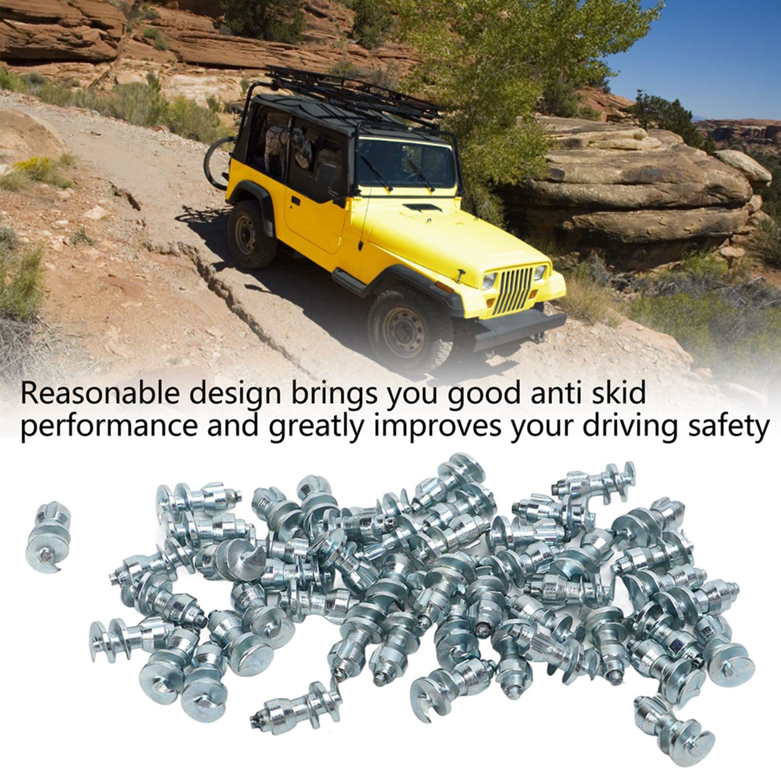 50 uds, clavos para neumáticos, tornillo antideslizante para neumáticos, clavos para neumáticos de bicicleta, clavos para nieve, universales coche bicicleta camión carretilla elevadora vehícu