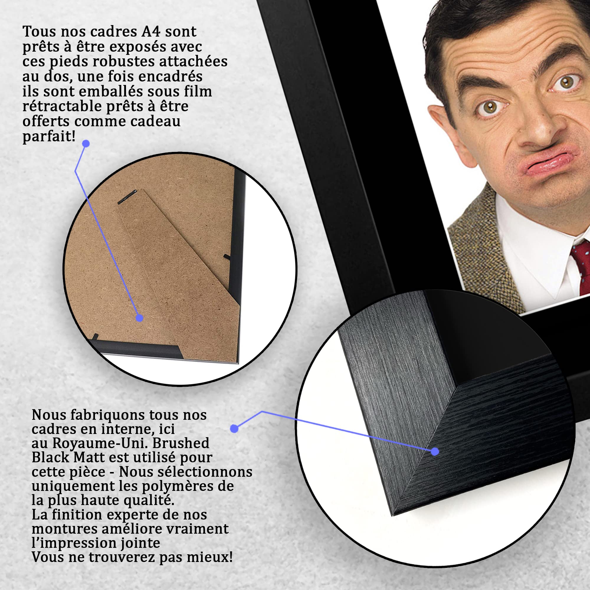 Mr Bean Cadeaux Imprimé Signé Autographe Photo A4 Encadré