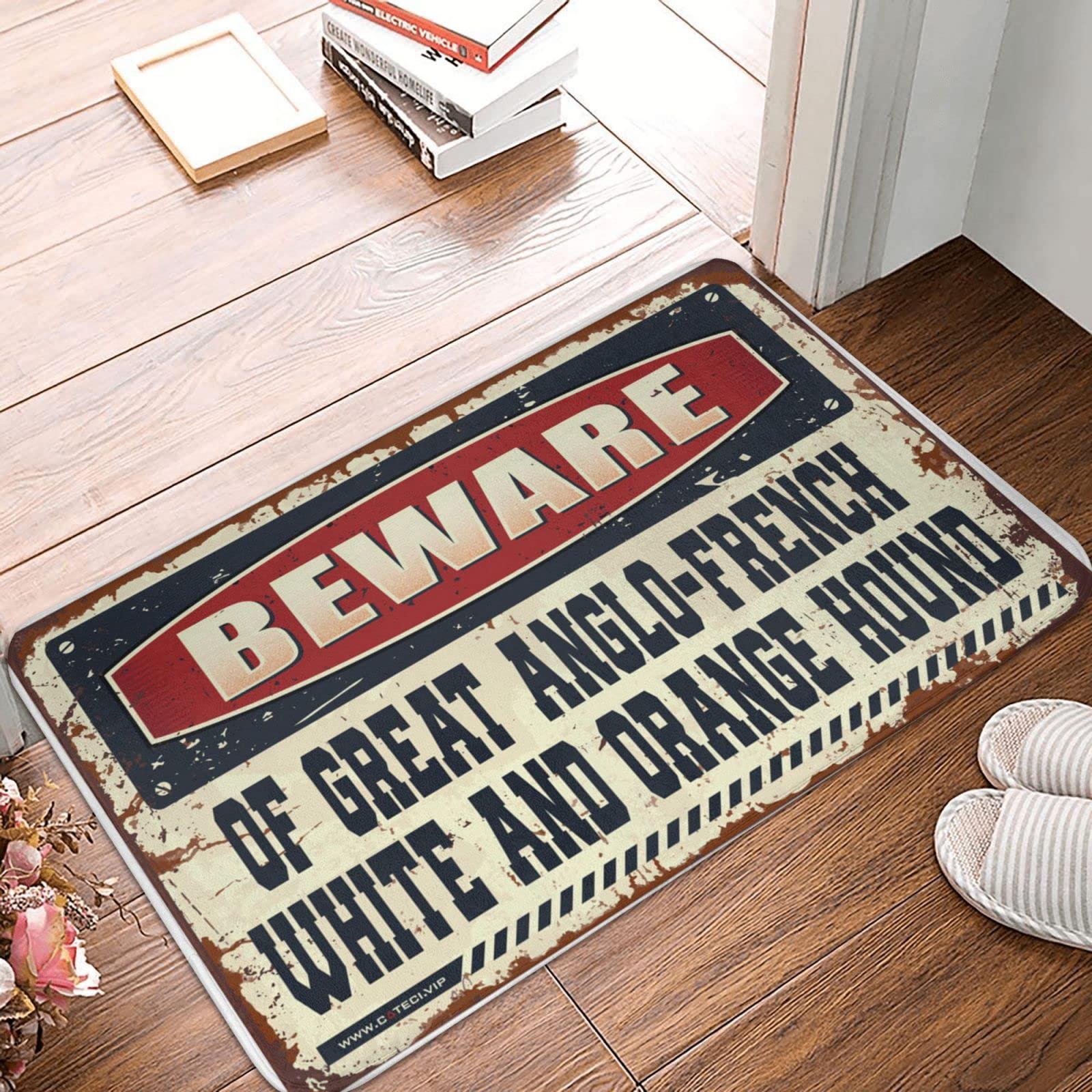 Paillasson grand chien anglo-français tapis d'entrée extérieure humour 50x80 cm