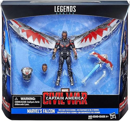 Figura de Falcon de Marvel Legends Series con equipo de vuelo y redwing 375 pulgadas Figura de Falcon de Marvel Legends Series con equipo de vuelo y redwing 375 pulgadas