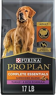 Sponsored Ad - Purina Pro Plan with Probiotics Shredded Blend High Protein, Adult Dry Dog Food Turkey & Rice (Packaging Ma...