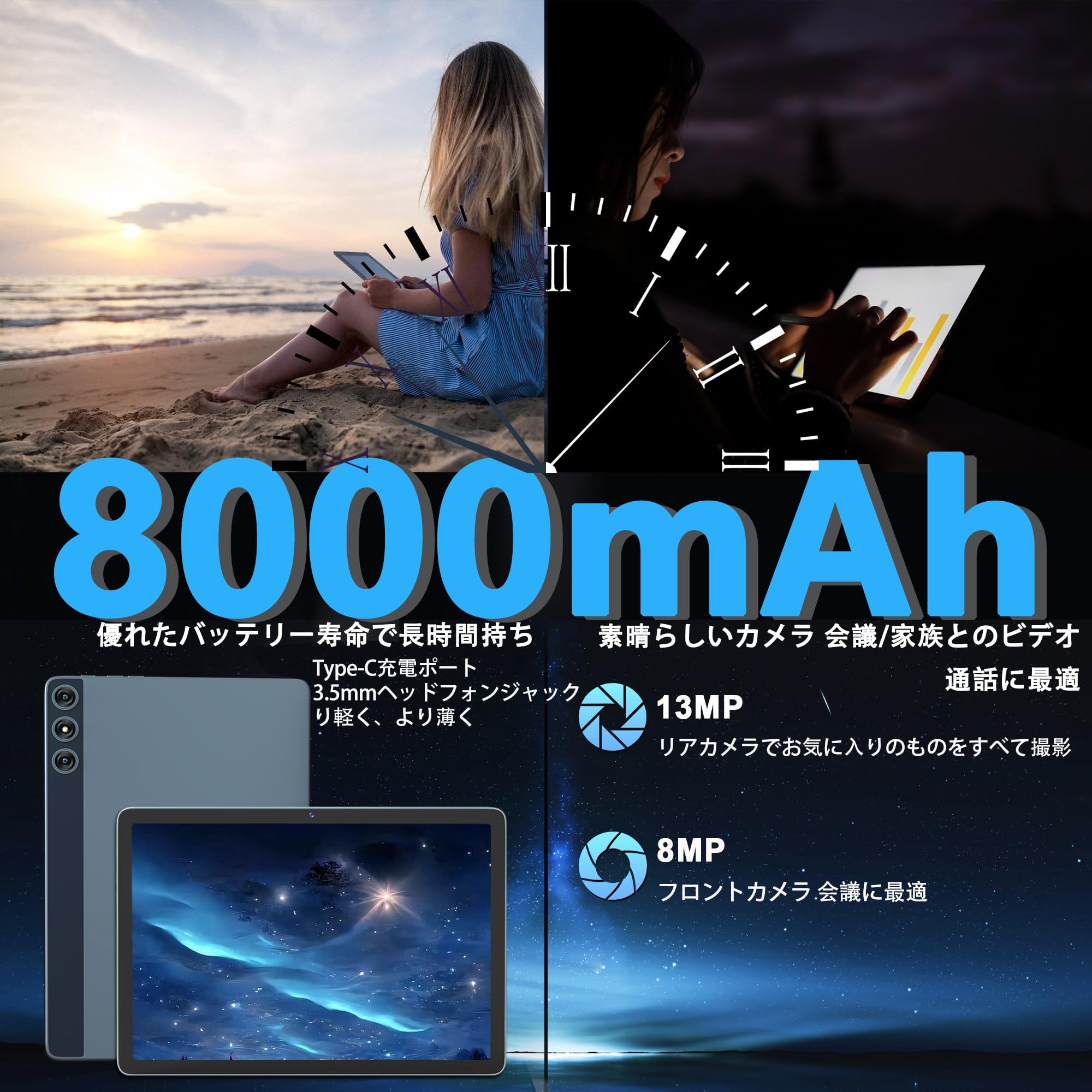 Amazon.co.jp: Android タブレット2026新登場タブレット10インチwi-fi