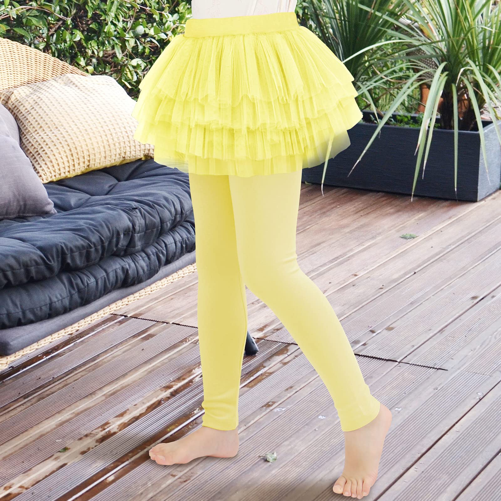 Black Tutu Girls' Cotton Tutu Leggings Footless Tights With