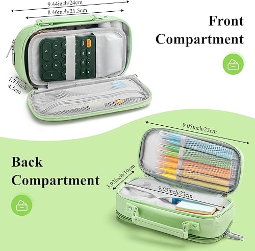Miniatura 2 de GIAOME Estuche para lápices de gran capacidad, bolsa duradera para lápices, bolsa de papelería de viaje para la universidad y la oficina para
