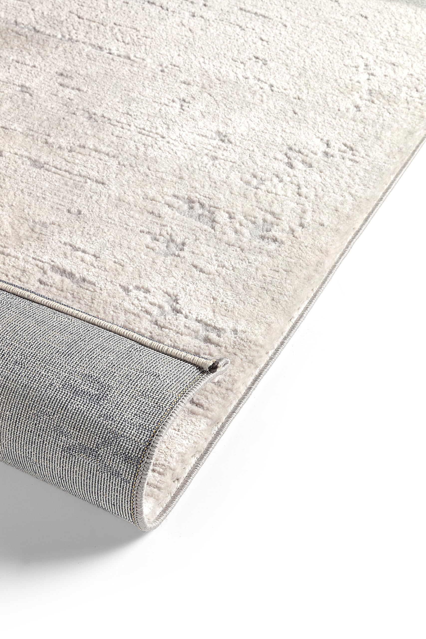 TESSO LIVING Alfombra de Pasillo Pelo Medio 80x150cm Gris Claro Suave Oeko-Tex Antideslizante Salón Dormitorio Pasillo Diseño Belga