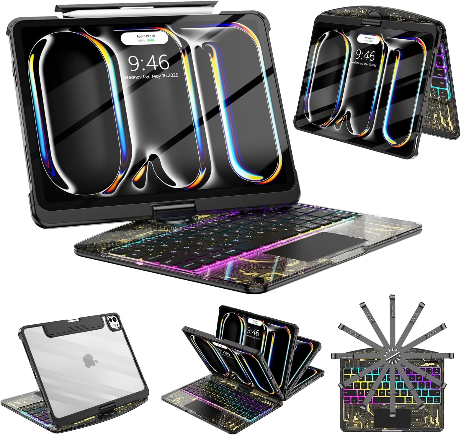 Samsung Galaxy Tab A 10.1 Case with Handle Hand Strap, Hybrid Shockproof Protective Case with Carrying Shoulder Strap and Rotatable Kickstand Tab A 10.1 2019 Logfer