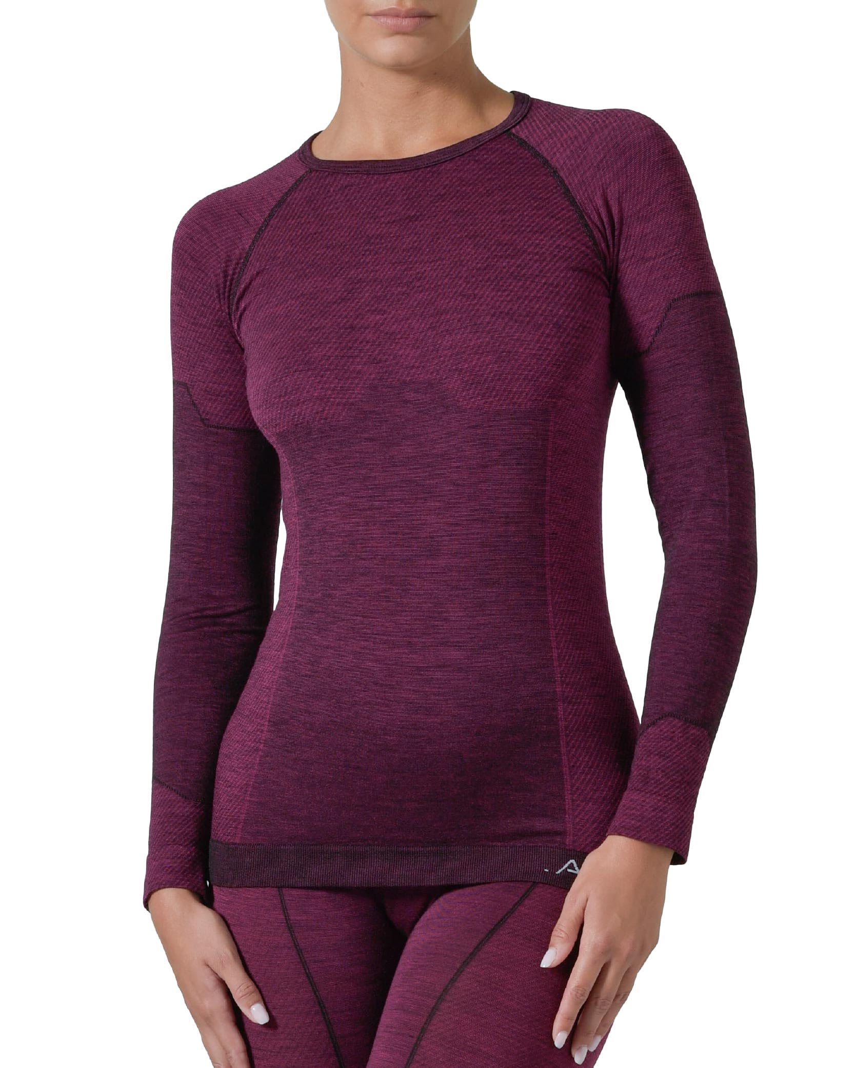 Risalti Thermoshirt Herren Damen Merinowolle - Funktionsunterwäsche Herren Unisex, Thermounterwäsche, Merino, Thermo Shirt Atmungsaktives, Funktionshirt Nahtlose Winter Bekleidung - Made in Italy