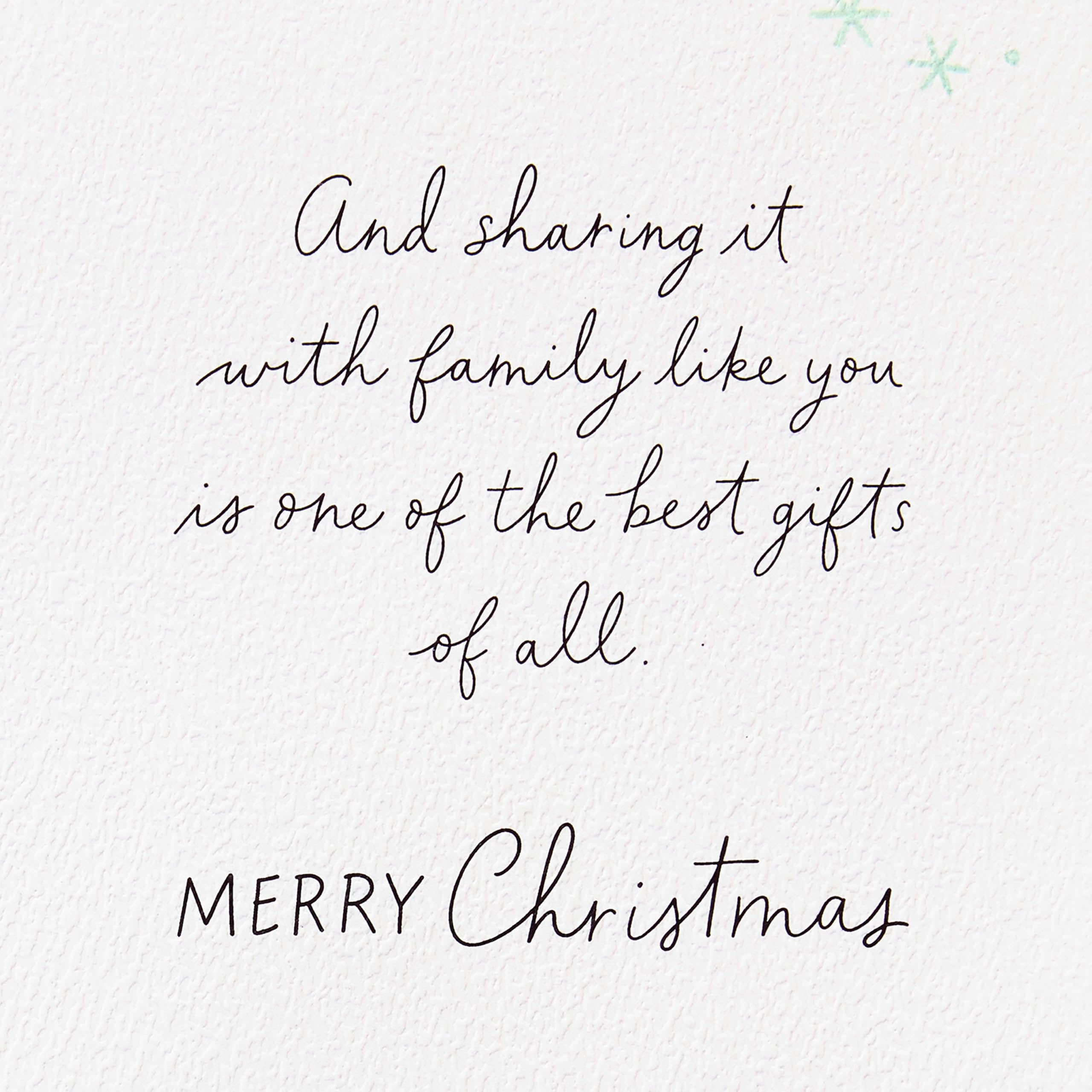American Greetings Christmas Card (Family Like You), Heart w Icons, 14,2 cm x 21,6 cm - Image 3