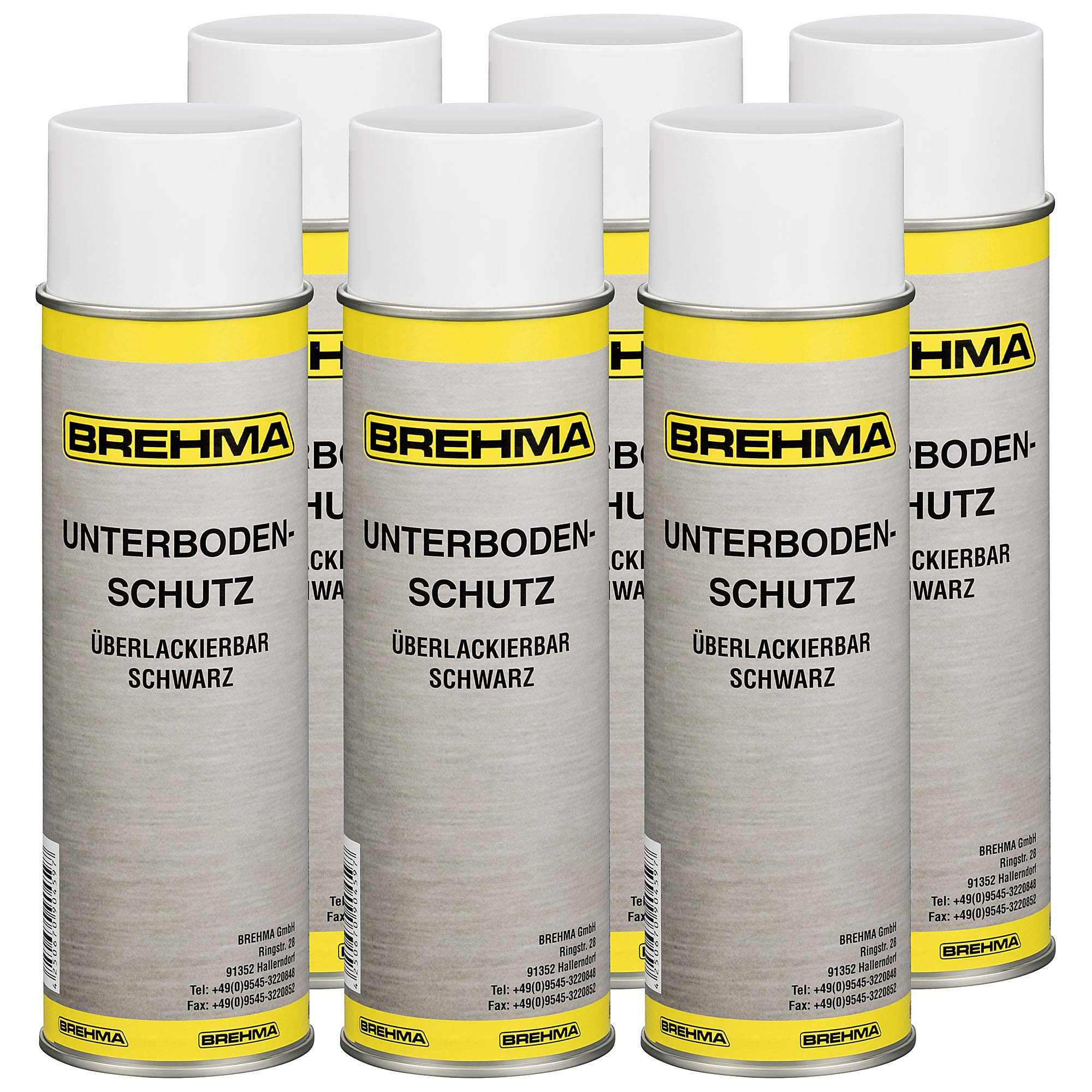 12x Unterbodenschutz Steinschlagschutz Spray schwarz 500ml UBS