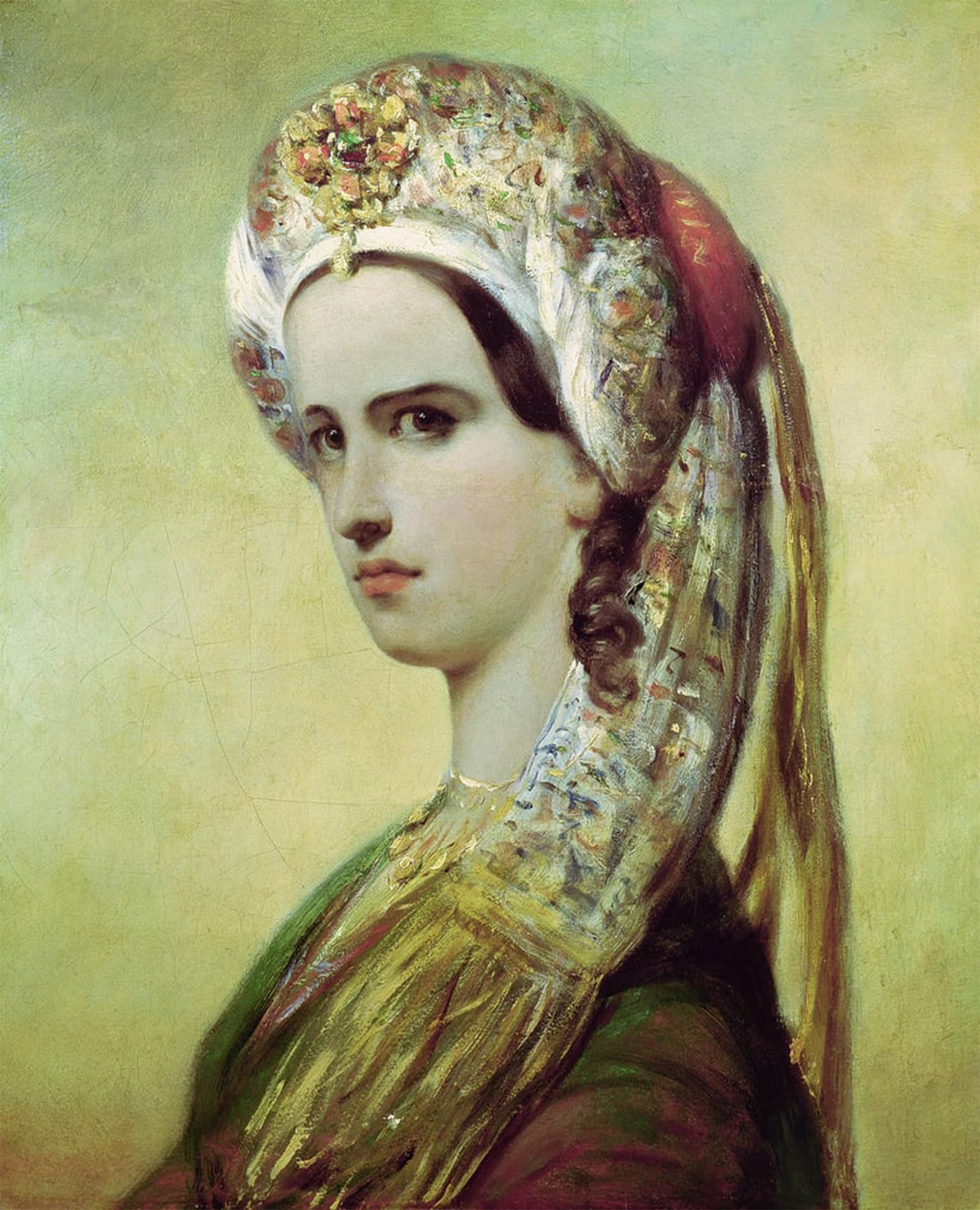 ARTXLXXBN Famous Painting Canvas Artwork Graffiti Print Portrait of by Achille Devéria Portrait Canvas Image for Home Decor 60x90cm