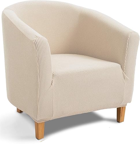 TIANSHU Funda elástica para silla de bañera, fundas de jacquard para silla de club, fundas para sillón, funda antideslizante para silla de comedor,