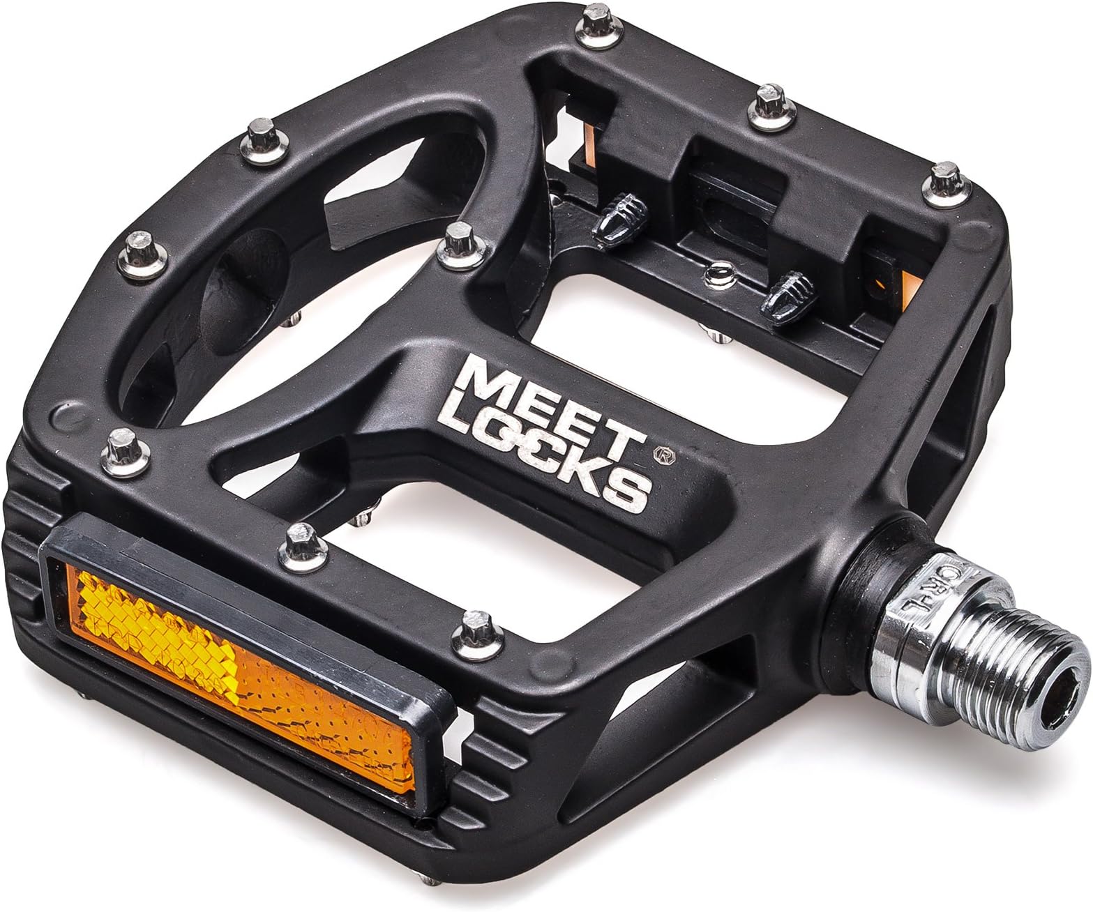 MEETLOCKS Bike Pedal, CNC Machined Magnesium Alloy Body Cr-Mo 9/16" Screw Thread Spindle,Sealed bearings,Ultra Light MTB BMX Cycling Bicycle Pedals