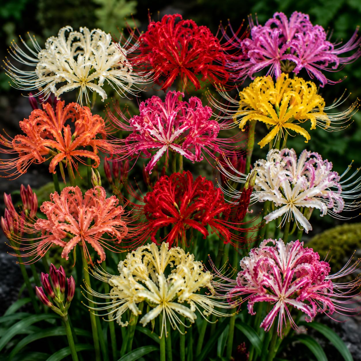 Spider Lily Lycoris Fresh & Vibrant - Pack of 3 Flower Bulbs- For