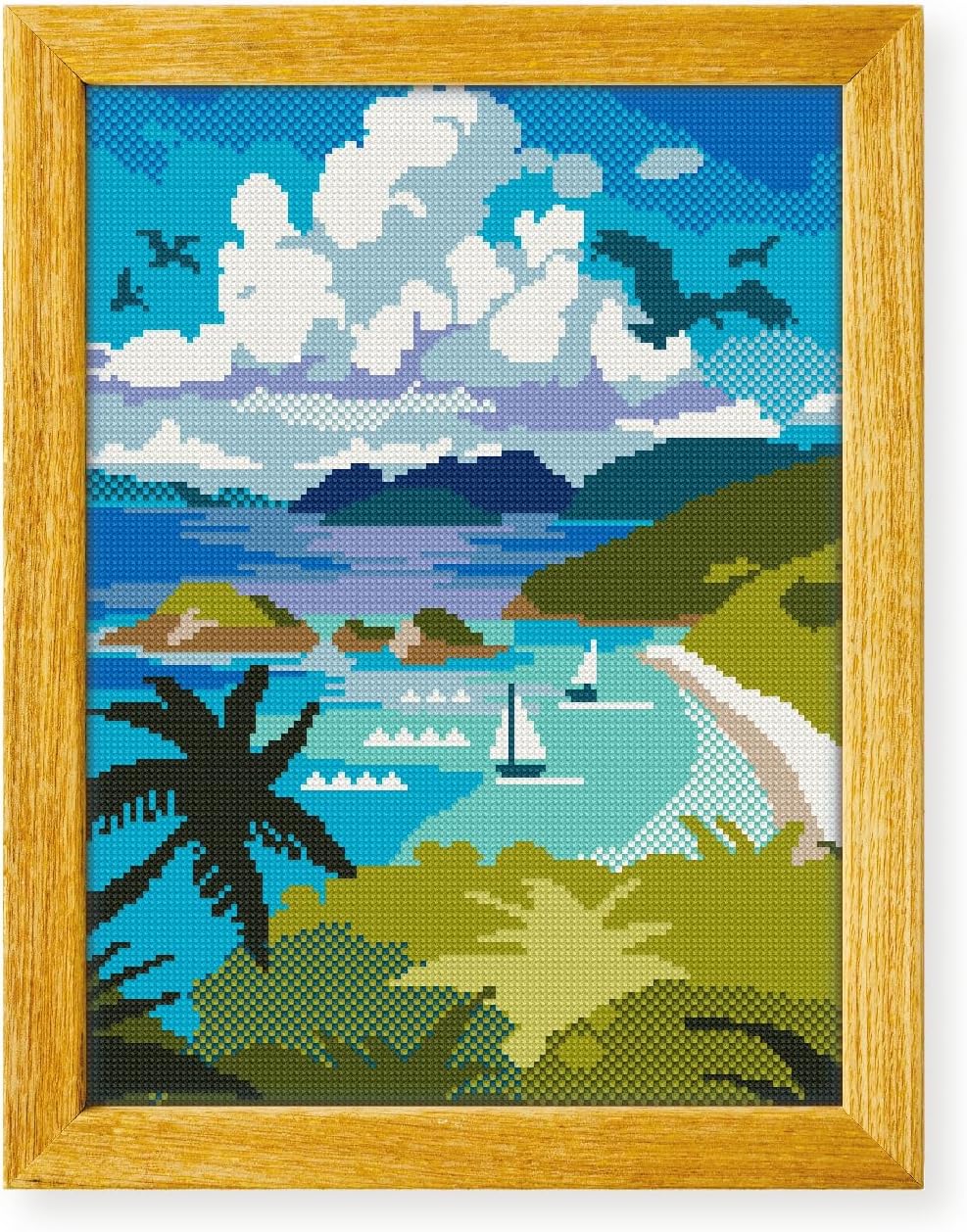 Awesome Pattern Studio Virgin Islands National Park DS1170, Diamond Painting Kit, Diamond Art Kits for Adults, Full Drill 5D Diamond Dots Kits. All Items Included.