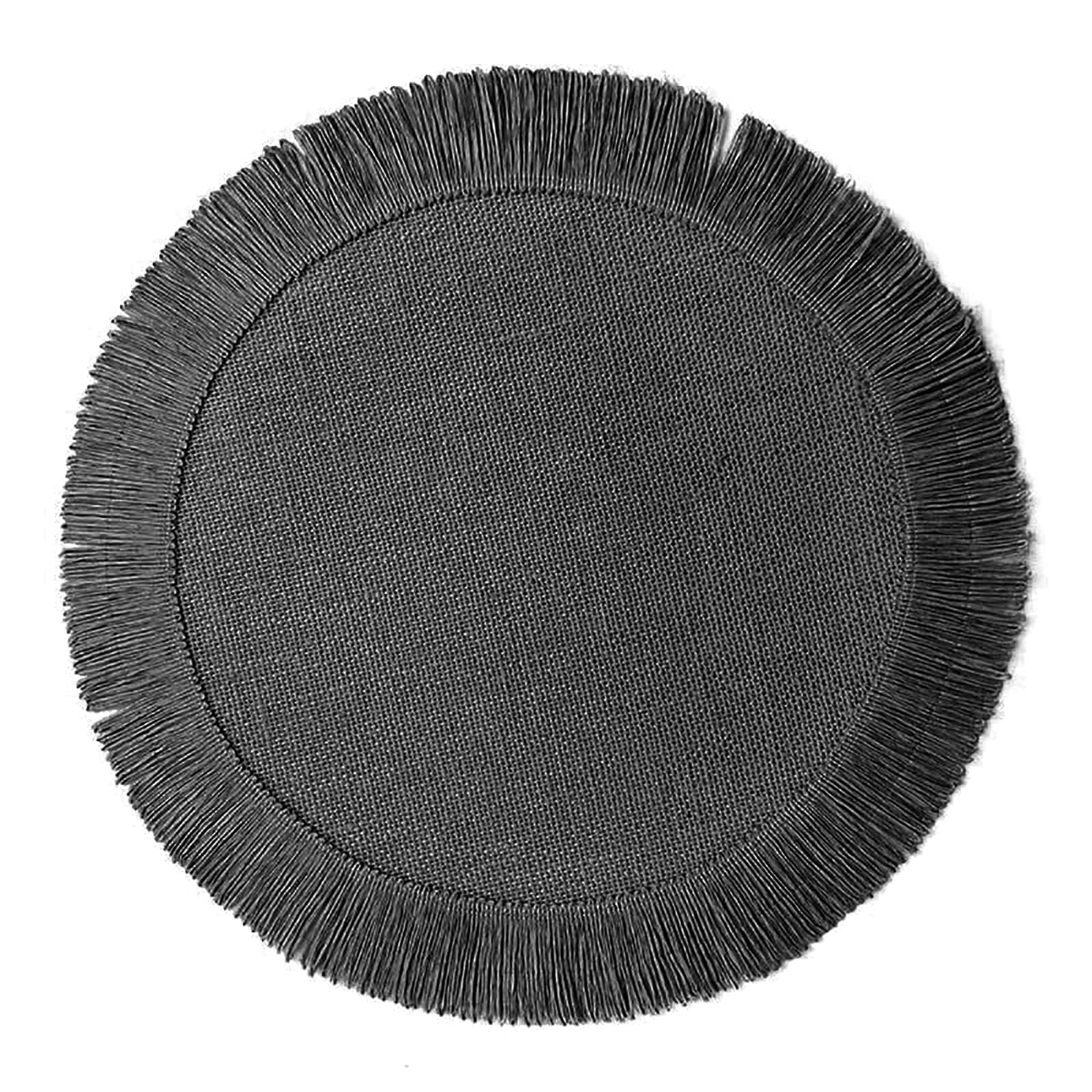 Round Placemats Kitchen Table Mats Insulated Placemat Dining Table Mats Washable Place Dining Washable Waterproof Wipe Off Clean
