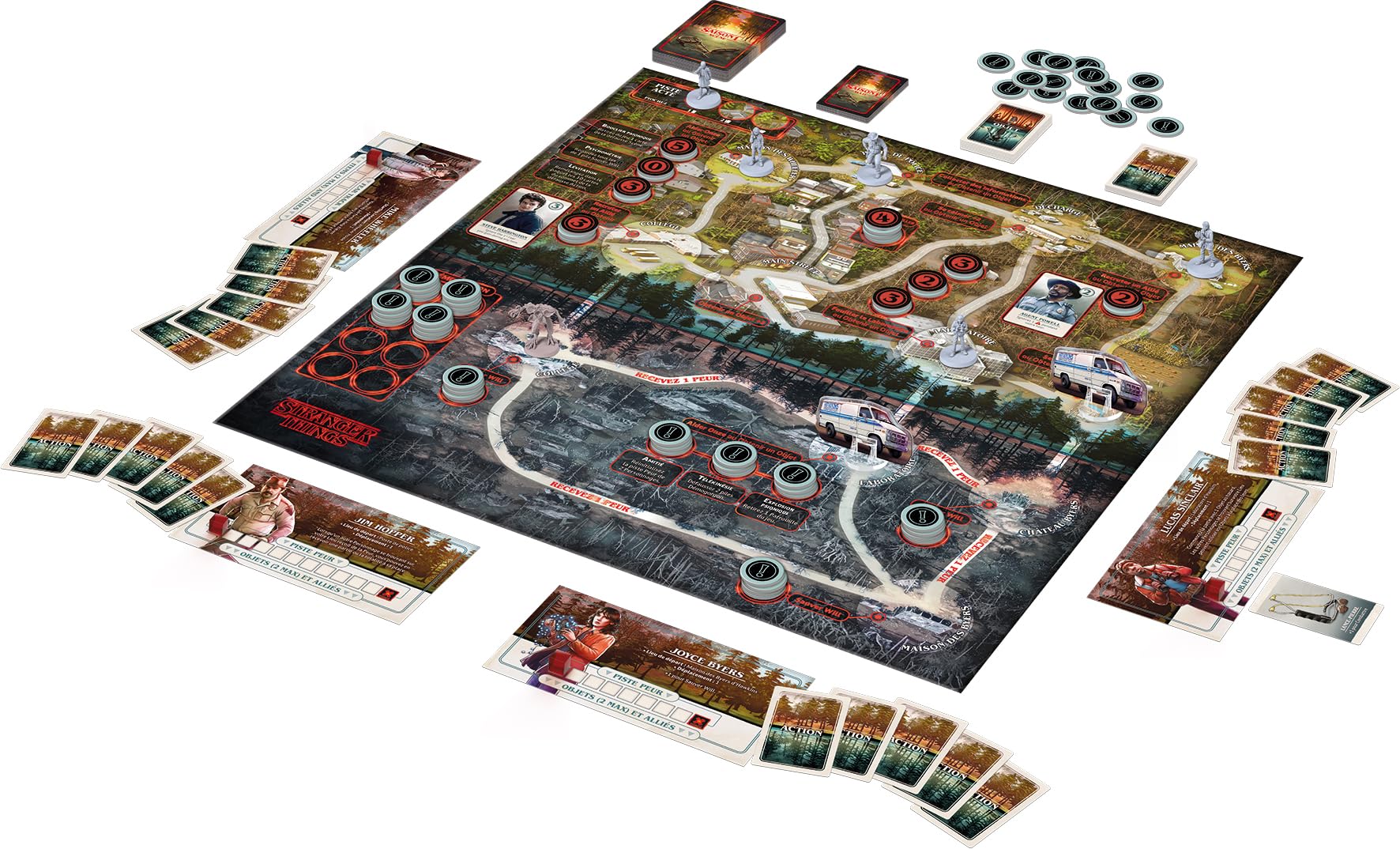 Asmodee Cmon Stranger Things : Le Monde à l’Envers - Jeux de société - Jeux de Plateau - Jeux de Figurines - Jeux coopératif à partir de 12 Ans - 2 à 4 Joueurs - Version française