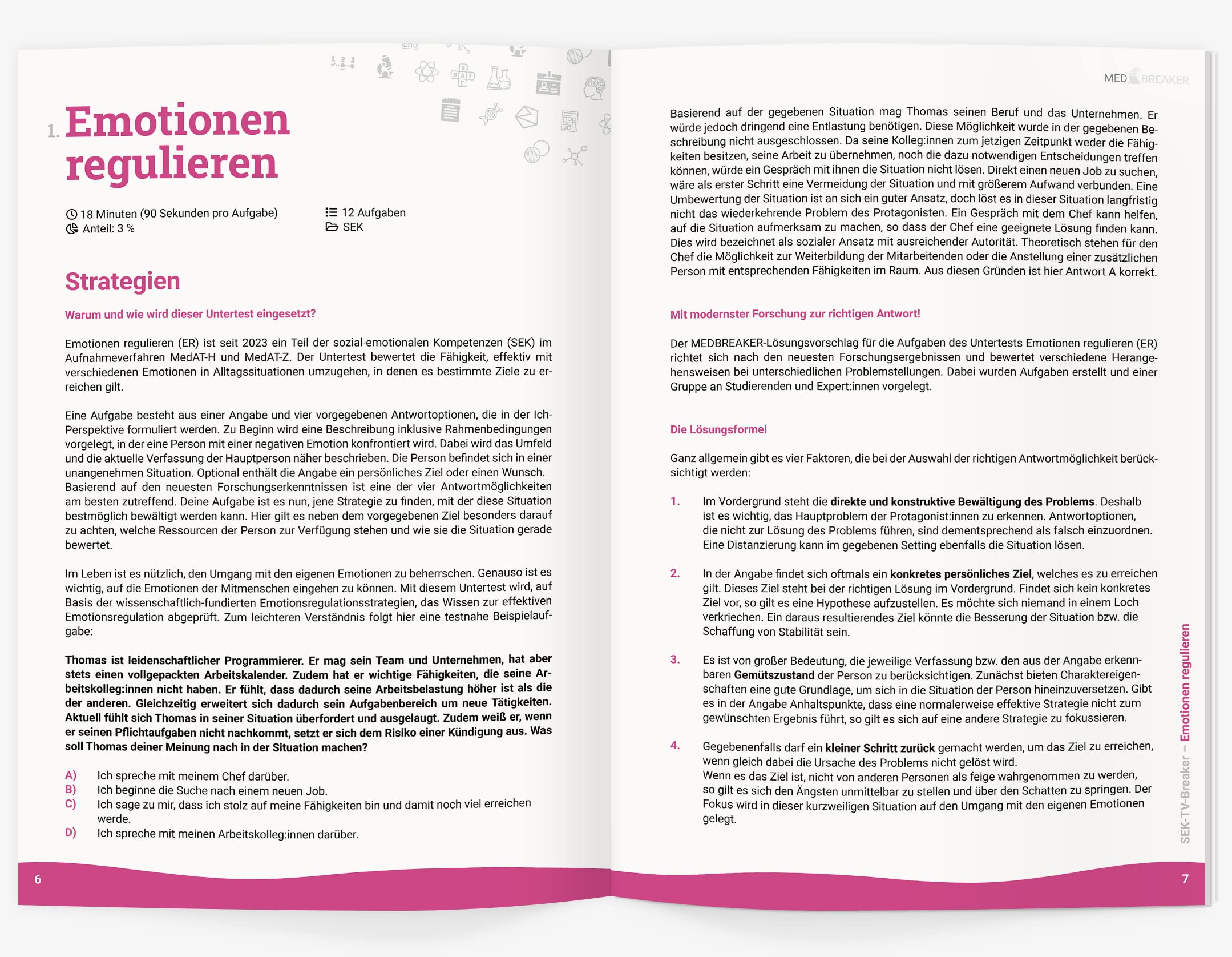 MedAT 624 SEK-TV-Fragen, Emotionen erkennen, regulieren, soziales Entscheiden, Textverständnis |: SEK-TV-Breaker | MedAT 2025 / 2026, ... (MEDBREAKER | MedAT-Bücher-Vorbereitung)
