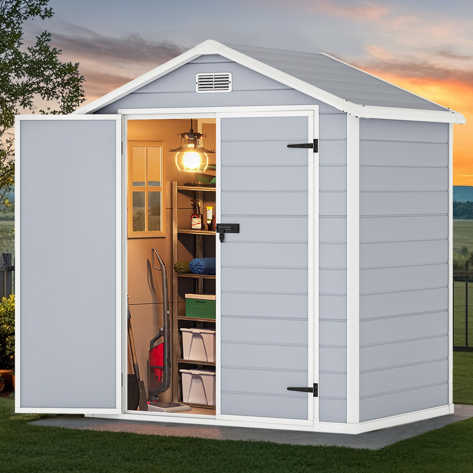 Photo 1 of DWVO 6x4.4ft Resin Storage Shed