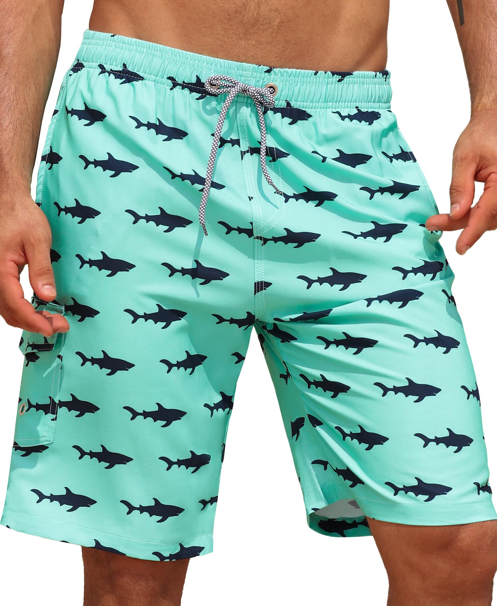 APTROMen's Swim Trunks 9" Quick Dry Bathing Suit Big & Tall Beach Swimsuits