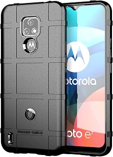 Capa para Motorola Moto E7 Plus, capa à prova de choque resistente a quedas em TPU macio para Moto E7 Plus-Preto