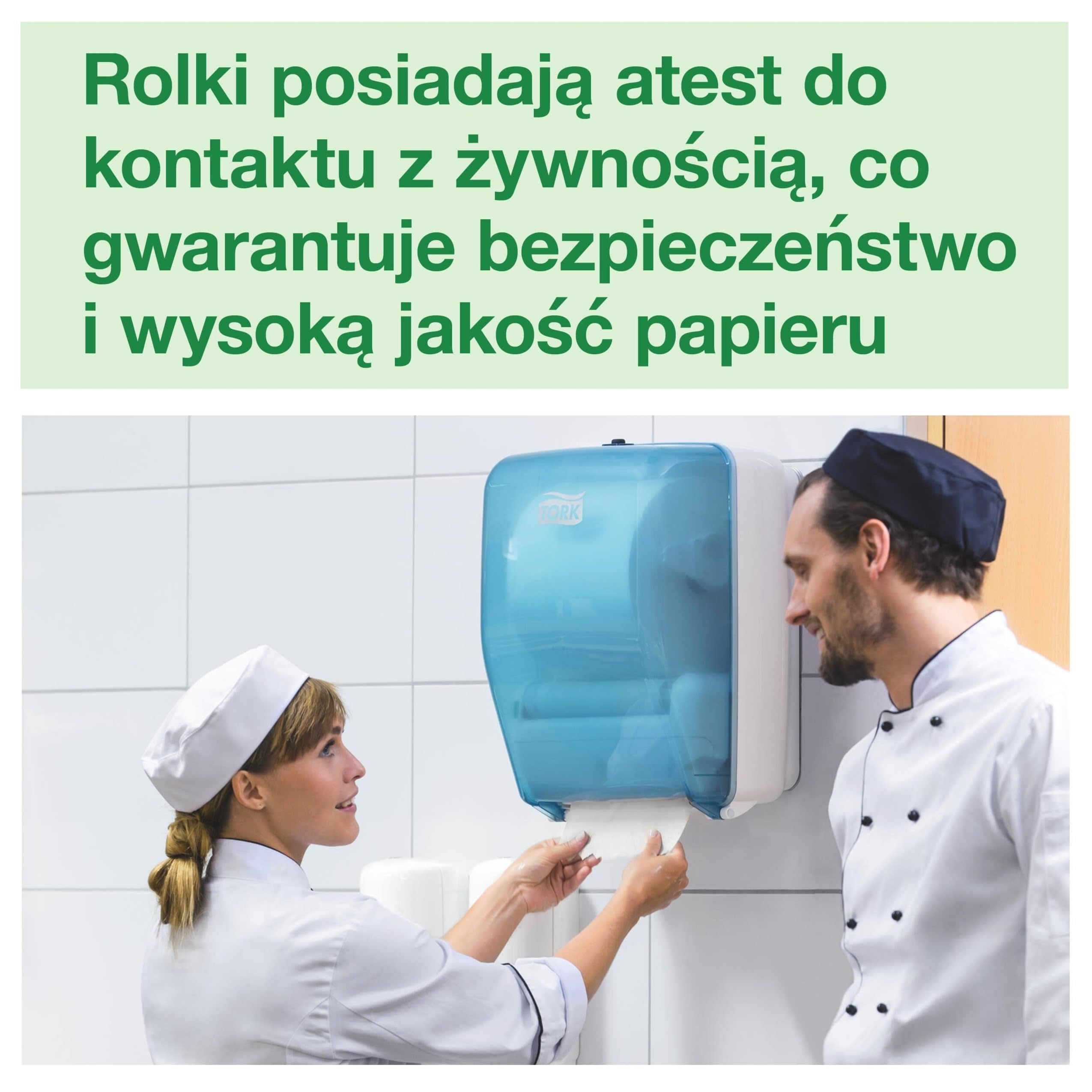 Tork czyściwo papierowe do podstawowych zadań W6, białe, ręczniki papierowe w rolce, 6 x 250m, 130007