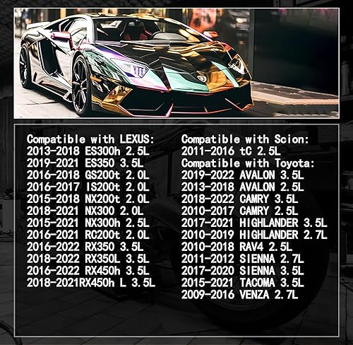 Miniatura 6 de Tapa de carcasa del filtro de aceite compatible con Toyota Camry Tacoma Highlander RAV4 Avalon Sienna Venza 2009-2019, reemplazo 15620-36010,