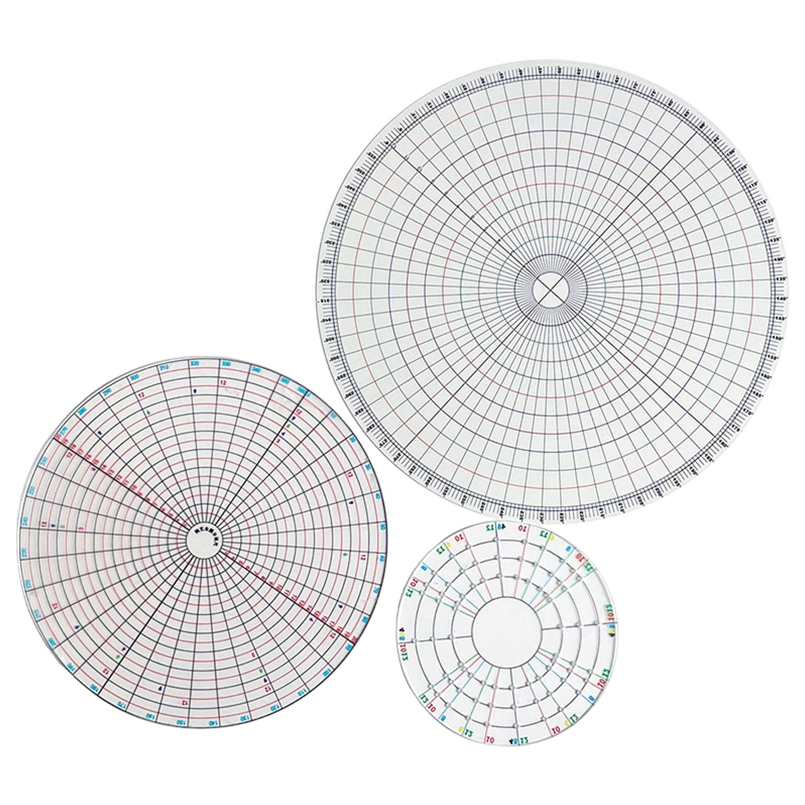 WEILWH Ceramic Round Layout Template Tools, Clear Acrylic 3 Piece Pottery Divider Set with Radial Guide Lines for Clay Draft Work in Studio Clay Divider Template Pottery Shaping Guide Ceramic Layout