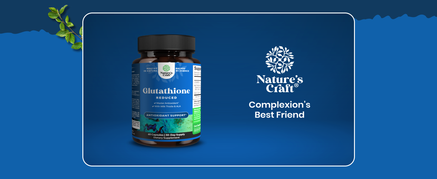 Reduced Glutathione Supplement with Milk Thistle - Liver Support - 60 Count | Finest L Glutathione with Alpha Lipoic Acid - Skin Radiance & Immune Support - Non GMO