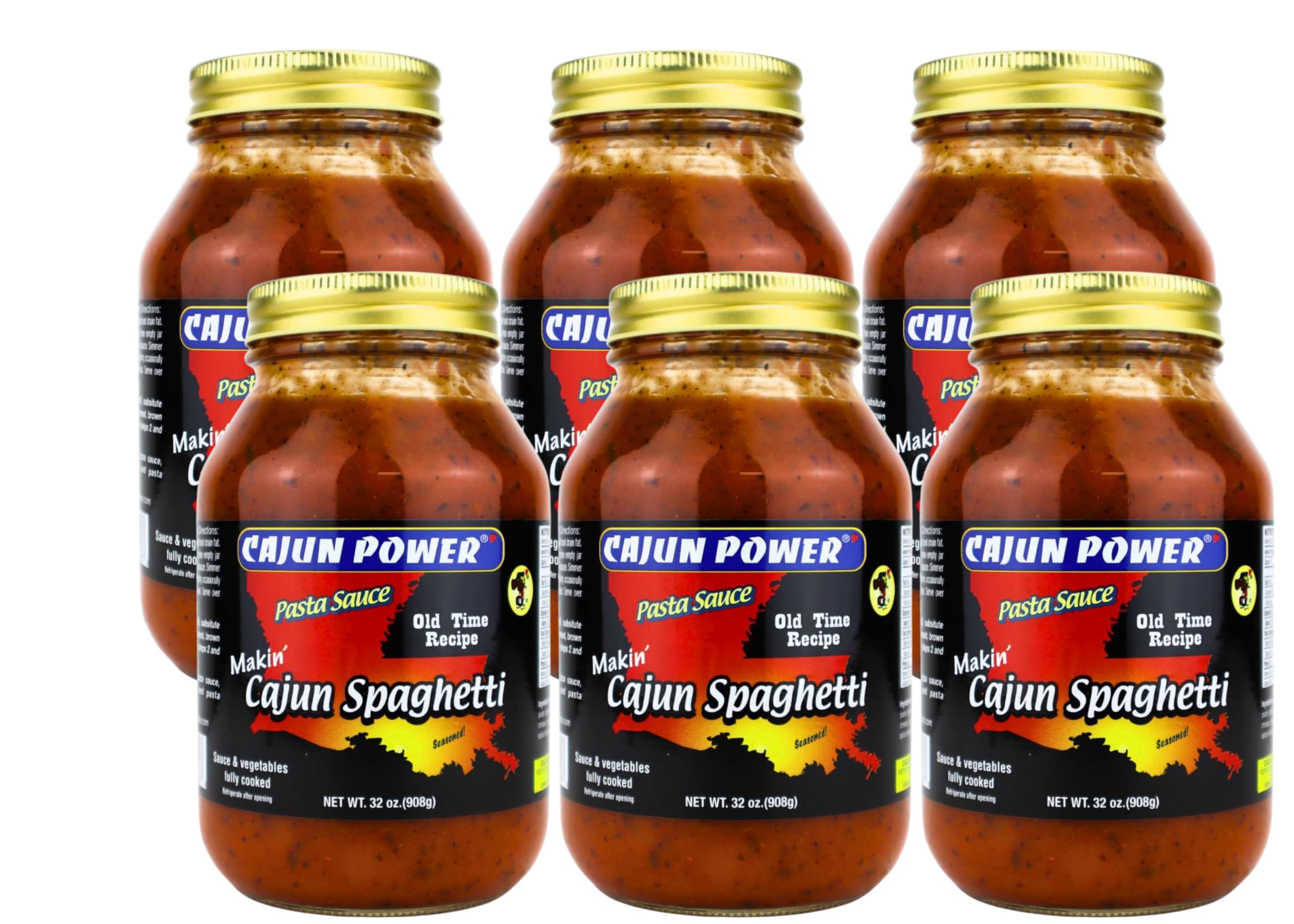 Cajun Power Cajun Spaghetti Pasta Sauce, 32oz Jar – Authentic Creole-Italian Recipe, Bold and Savory Flavor, Perfect for Spaghetti, Pasta Dishes,