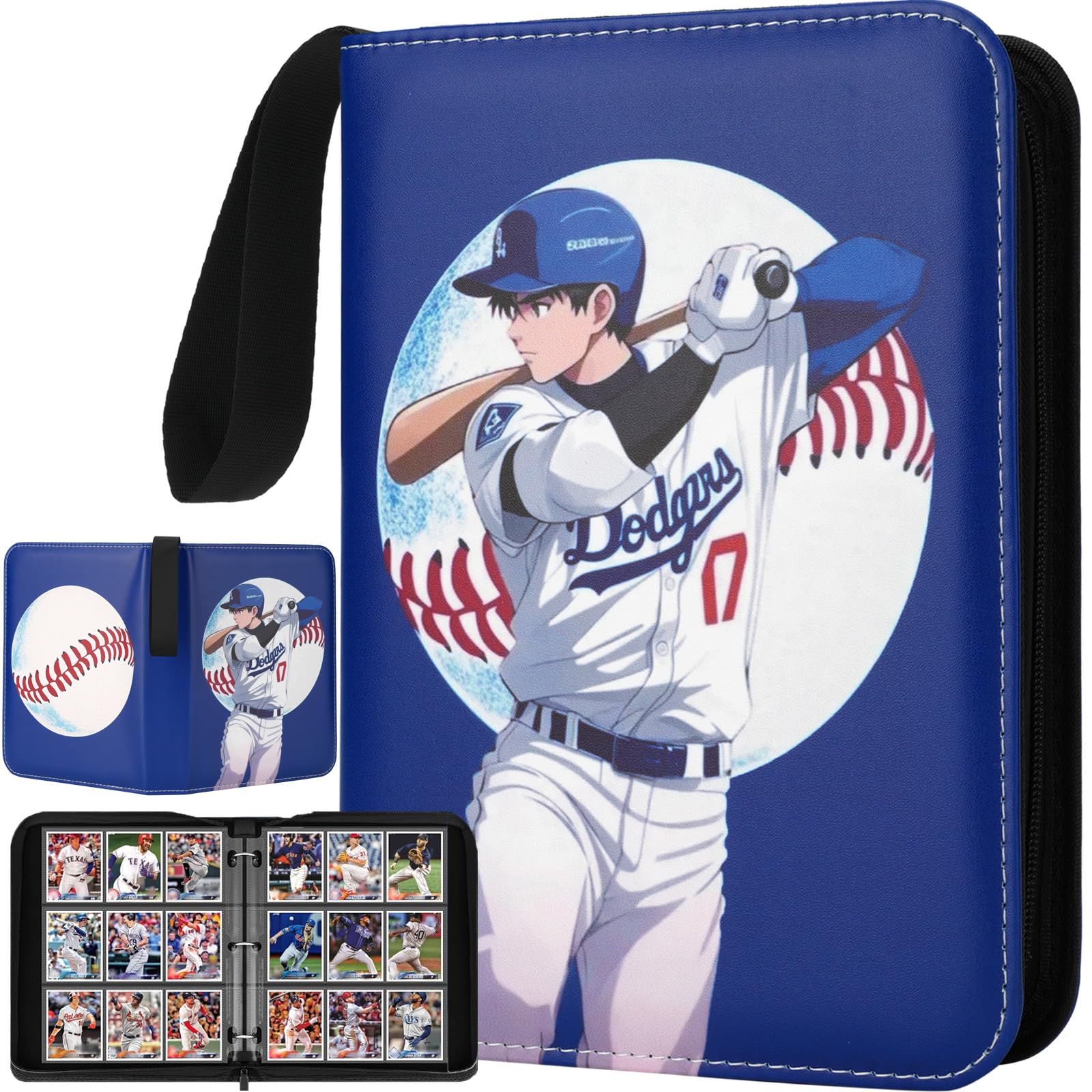 custom baseball card binder 990 / 440 Premium Pocket Trading Binder, High quality Side loading sized sports cards back 1977 Topps Baseball Cards Custom