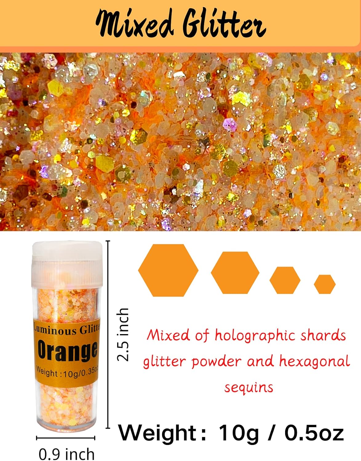 Glow in The Dark Glitter for Body 12 Colors Luminous Chunky Holographic Craft Glitter for Nail Body Face Party Weddings Decoration Slime or Card Making 120g Face Glitter Set… : Beauty & Personal Care