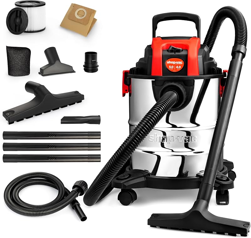 Aspirador de Pó e Líquidos Shop-Vac 18,9 L com Função Soprador, 4,0 HP de pico e Acessórios