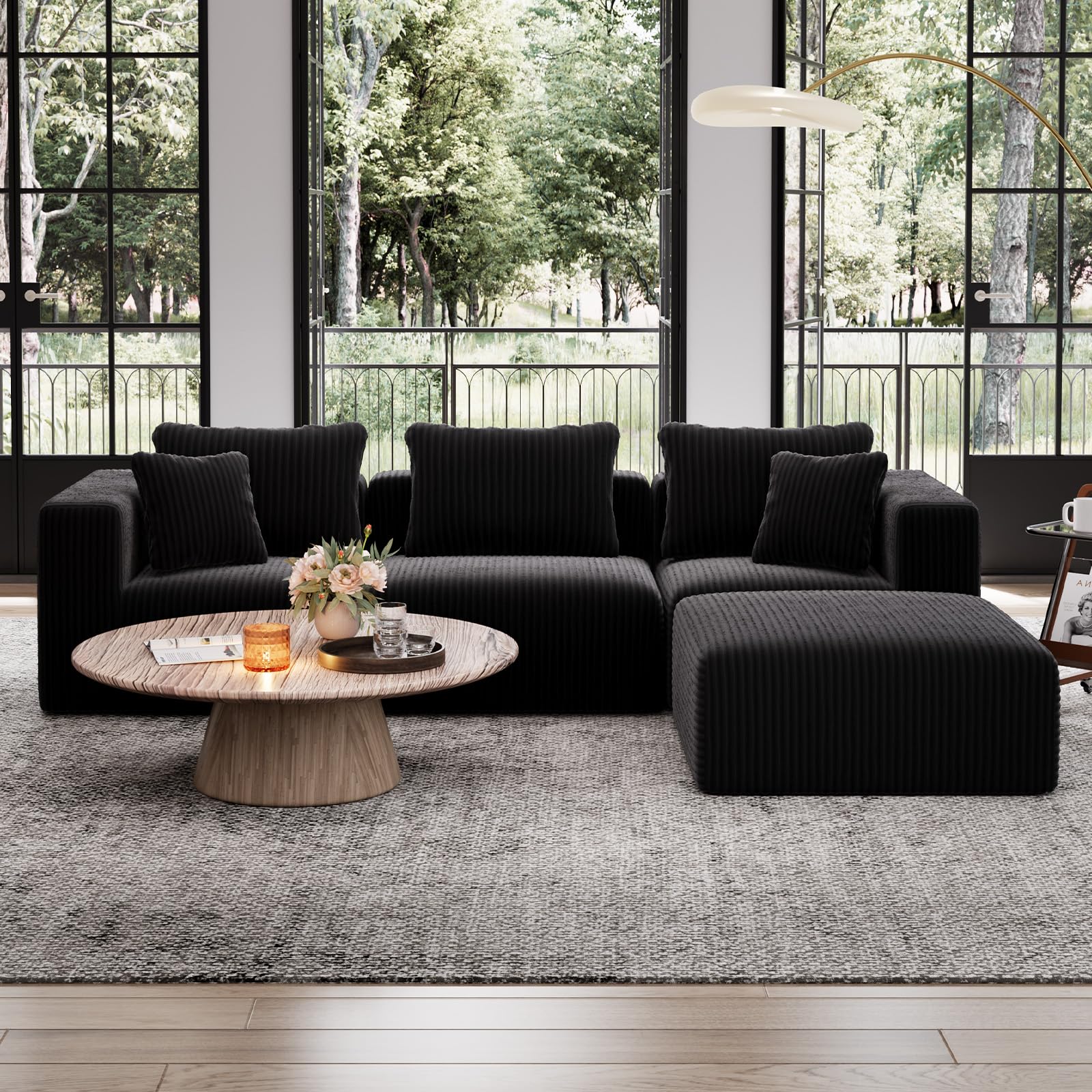 Amazon.com: Avenco 106” L-Shaped Modular Sectional Sofa Couch with