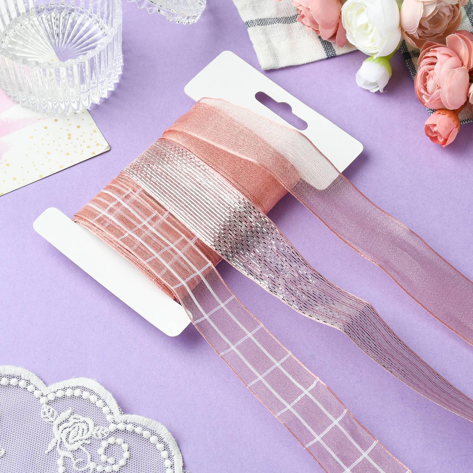 Nastro In Chiffon Blu Reale - 3 Stili, Larghezza 25 Mm, 9 Metri Totali, Per Regali, Matrimoni, Decorazioni Fai-da-te