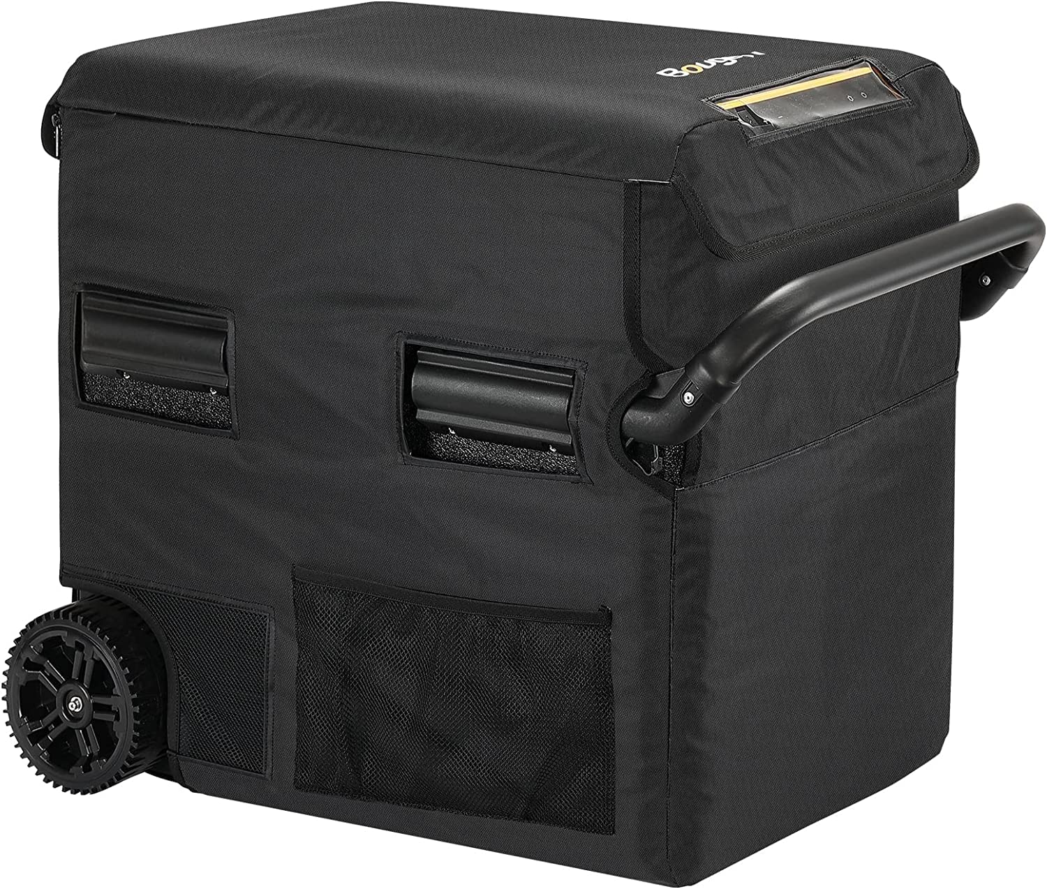 BougeRV 55L 600D aislado Funda protectora portátil para CR55 12V Compresor Nevera Bolsa impermeable y resistente a los arañazos para nevera de doble zona (nevera no incluida)